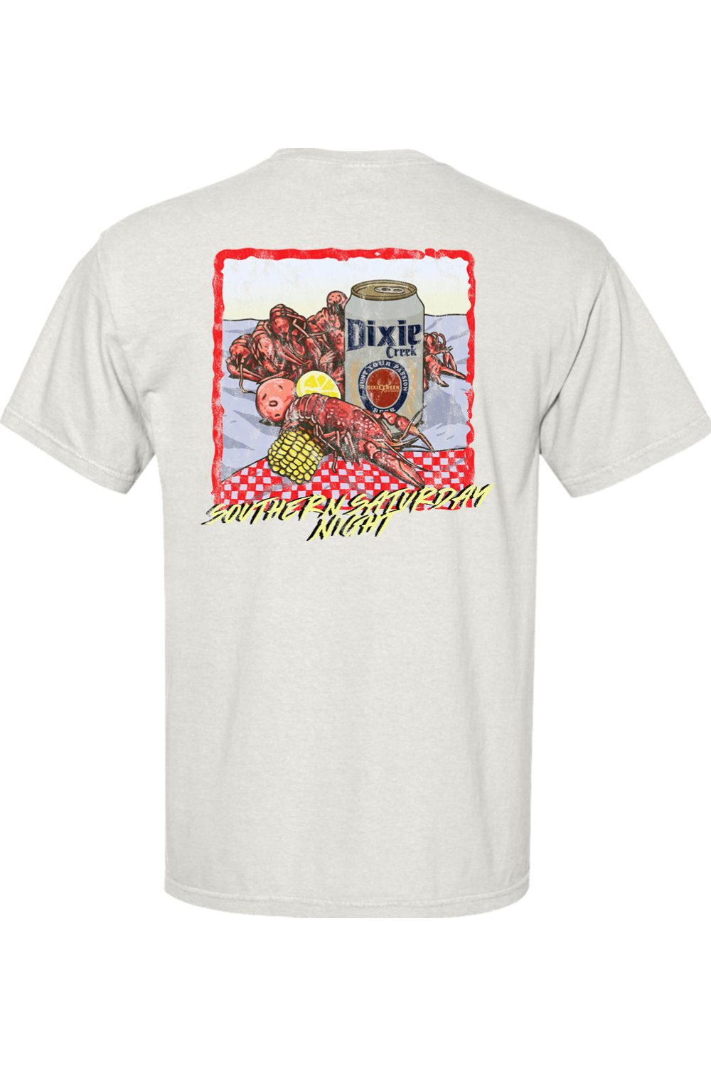 Adult Southern Saturday Nights - Comfort Colors Short Sleeve Pocket Shirt