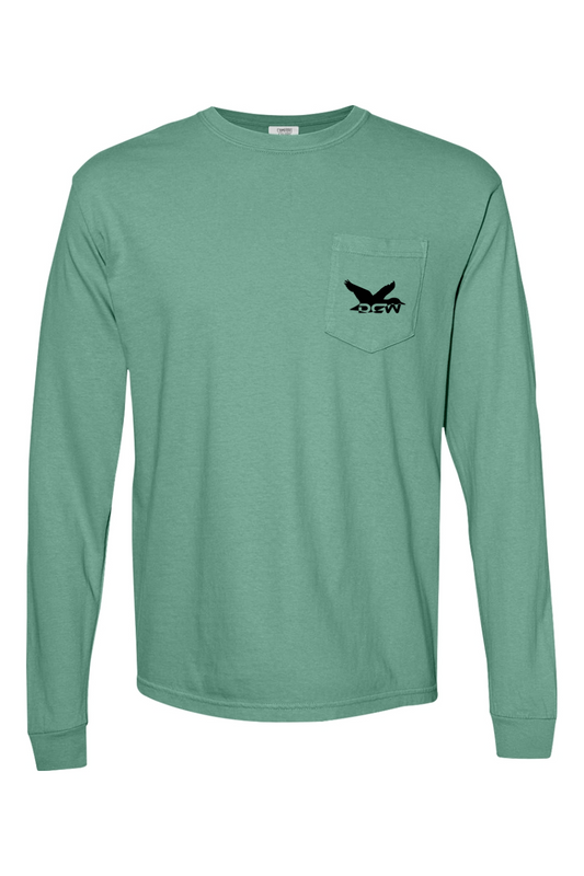 Adult DCW Mallard - Comfort Colors Long Sleeve Pocket T-Shirt