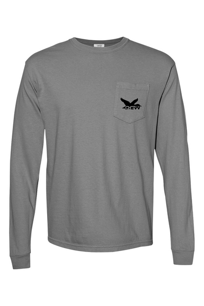 Adult Dixie Lab - Comfort Colors Long Sleeve Pocket T-Shirt