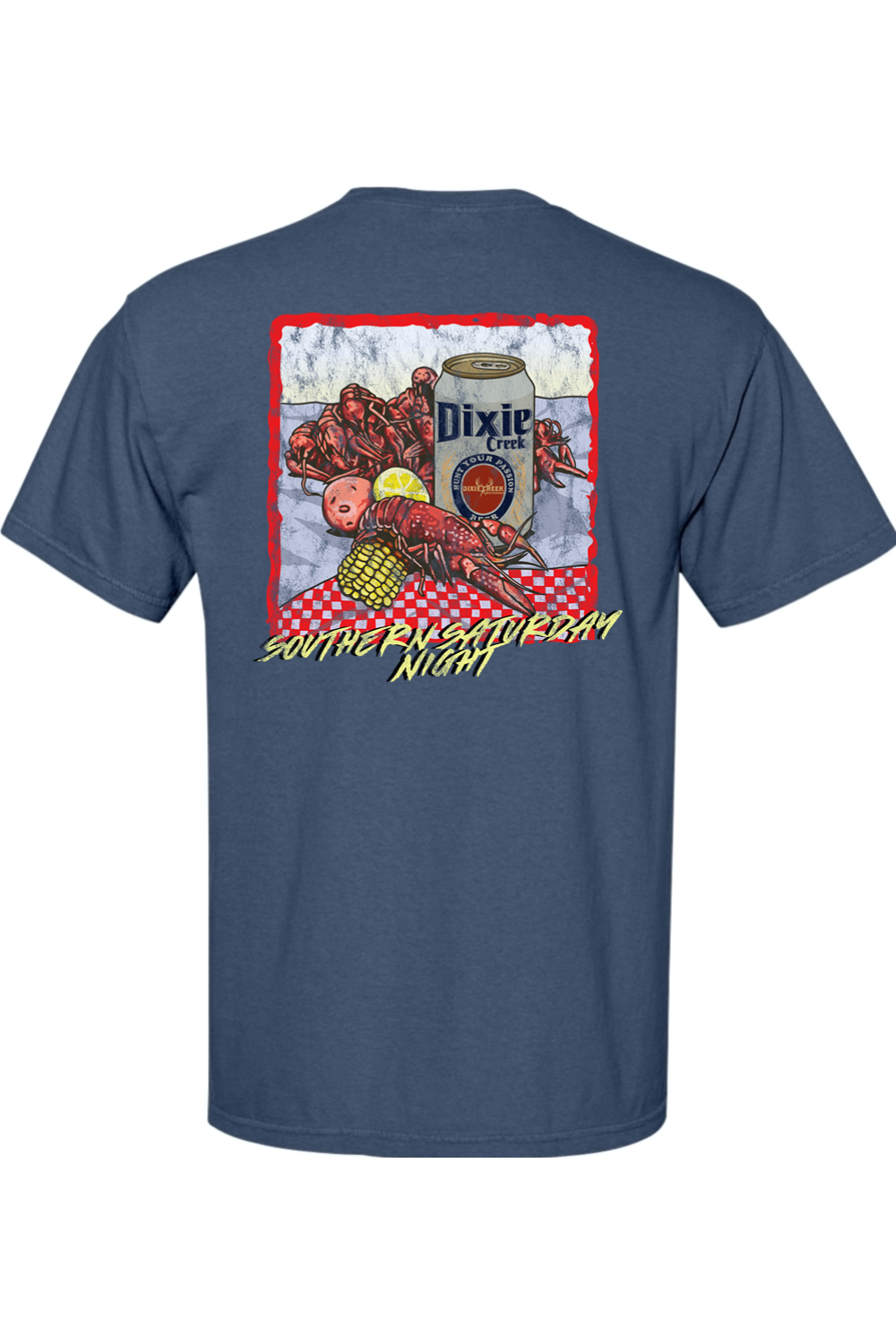 Adult Southern Saturday Nights - Comfort Colors Short Sleeve Pocket Shirt