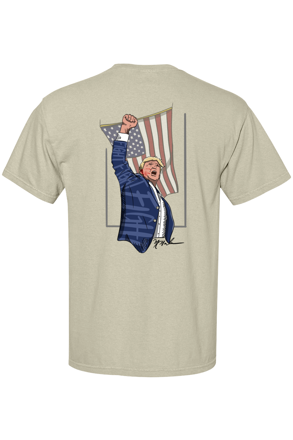 Adult Fight: The American Spirit - Comfort Colors Short Sleeve Pocket Shirt