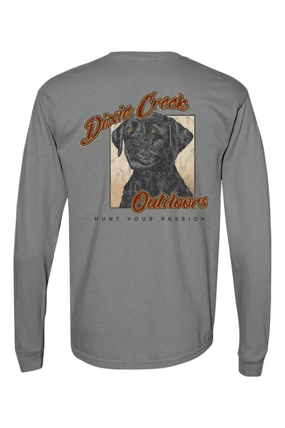 Adult Dixie Lab - Comfort Colors Long Sleeve Pocket T-Shirt
