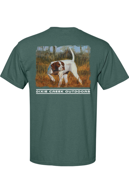 Adult Dixie Creek Pointer - Comfort Colors Short Sleeve Pocket Shirt