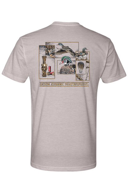 Adult Wood Duck Collage - Next Level CVC Crew