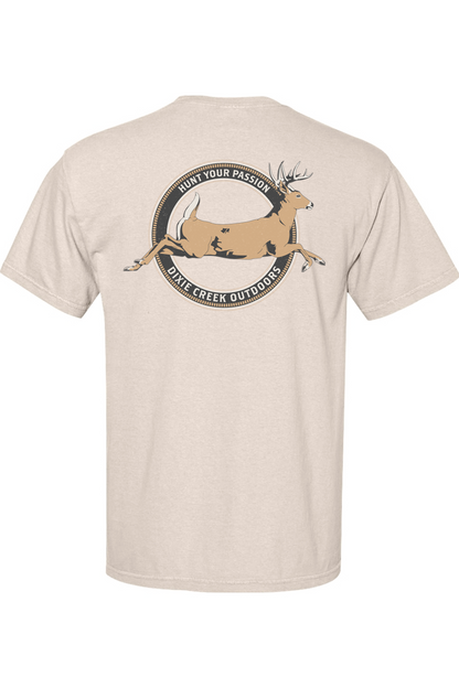 Adult Whitetail Crossing - Comfort Colors Short Sleeve Pocket Shirt