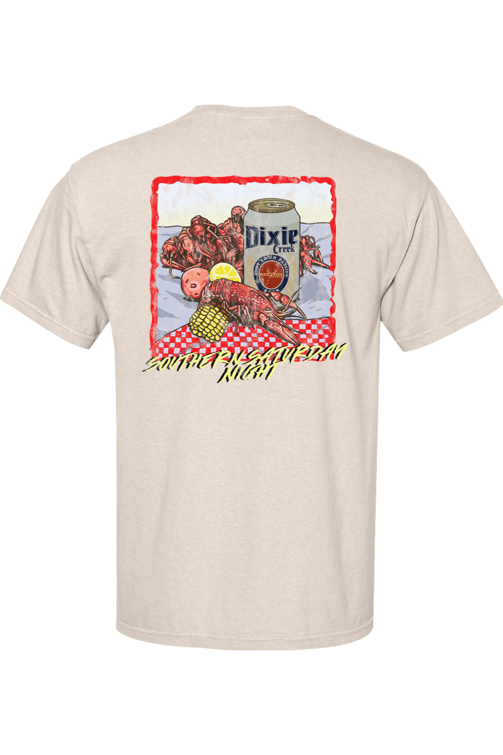 Adult Southern Saturday Nights - Comfort Colors Short Sleeve Pocket Shirt