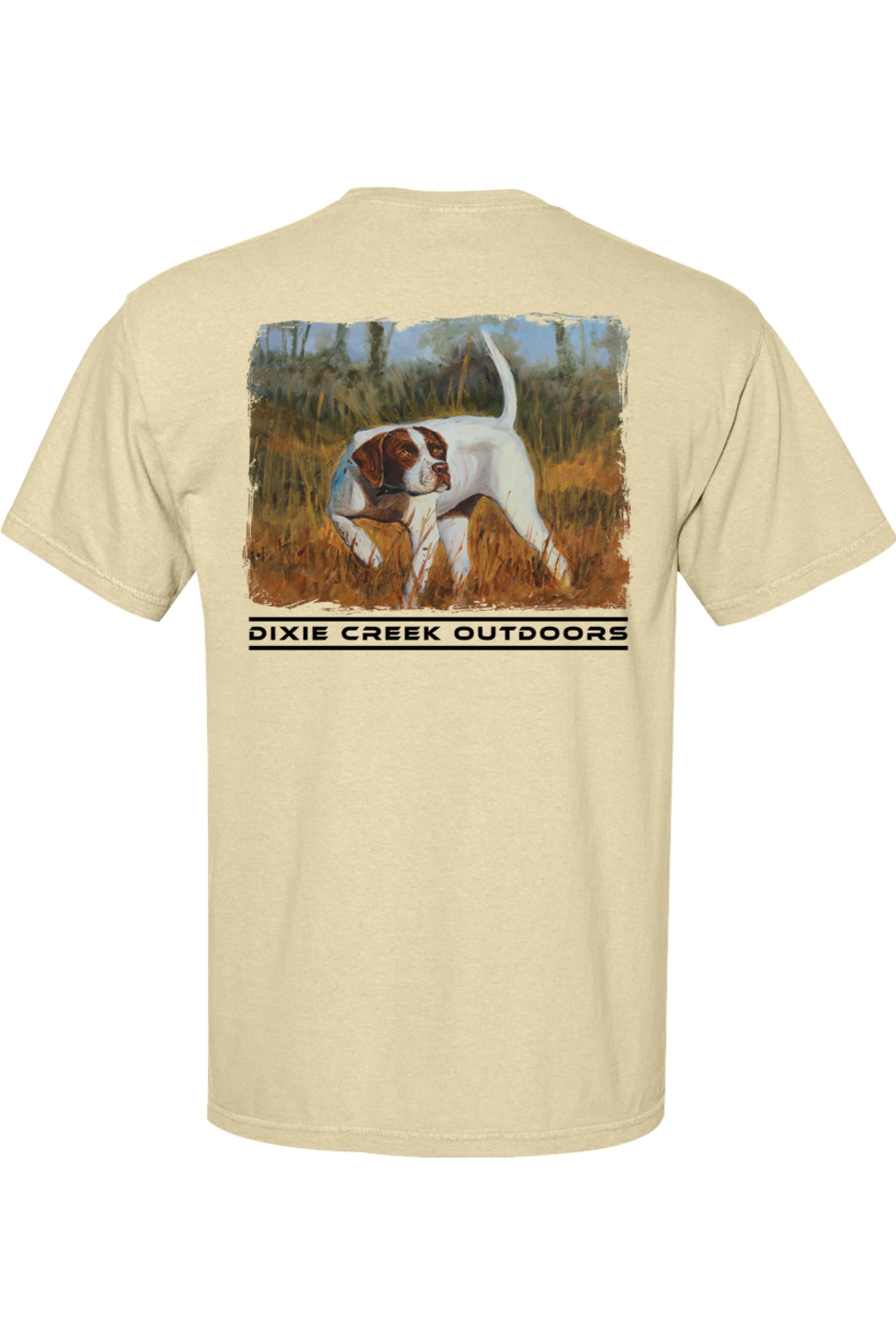 Adult Dixie Creek Pointer - Comfort Colors Short Sleeve Pocket Shirt