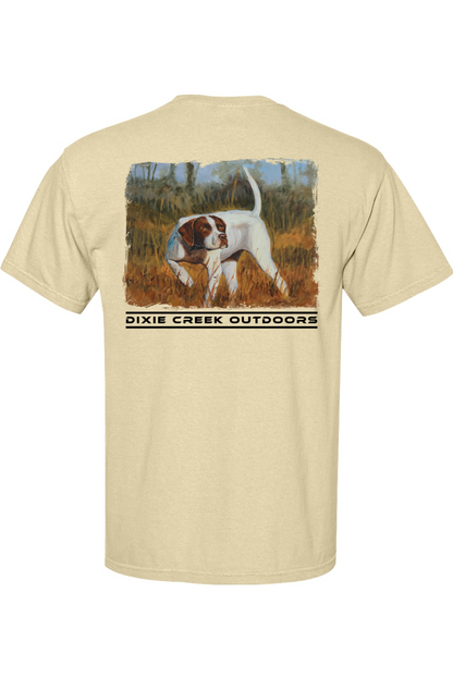 Adult Dixie Creek Pointer - Comfort Colors Short Sleeve Pocket Shirt