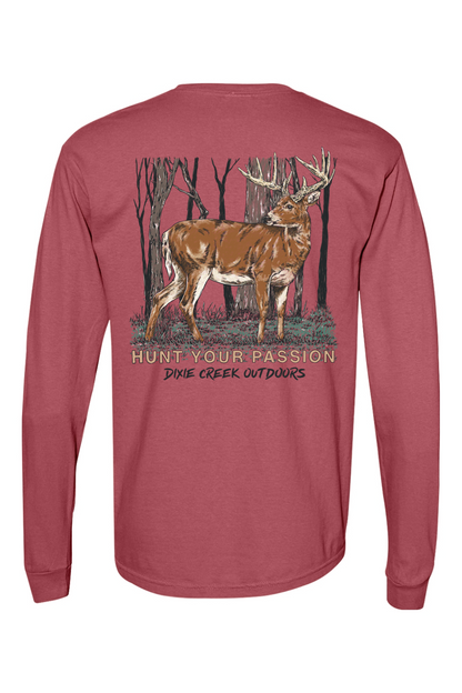 Adult Whitetail Madness - Comfort Colors Long Sleeve Pocket T-Shirt