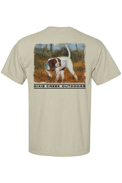 Adult Dixie Creek Pointer - Comfort Colors Short Sleeve Pocket Shirt