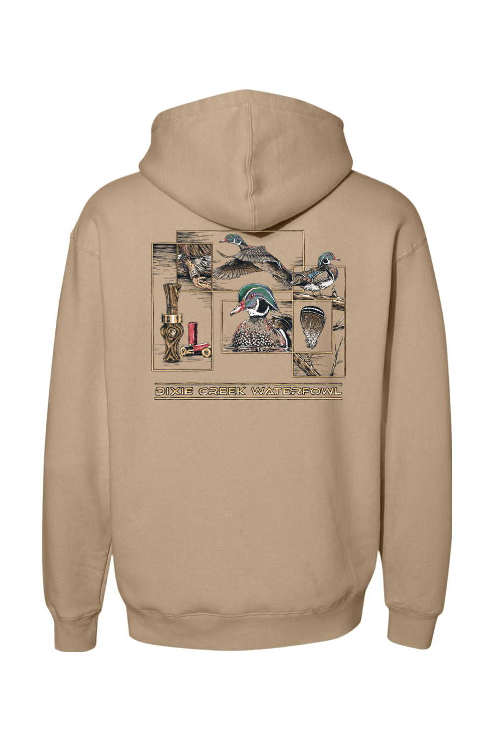 Adult Wood Duck Collage - Heavyweight Hooded Sweatshirt