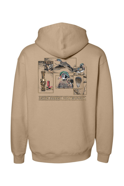 Adult Wood Duck Collage - Heavyweight Hooded Sweatshirt