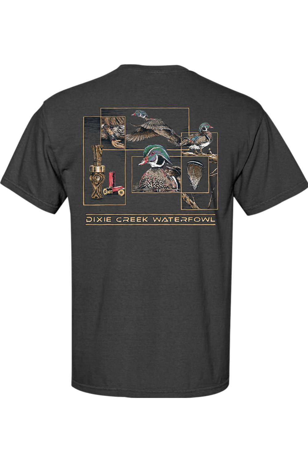 Adult Wood Duck Collage - Comfort Colors Short Sleeve Pocket Shirt