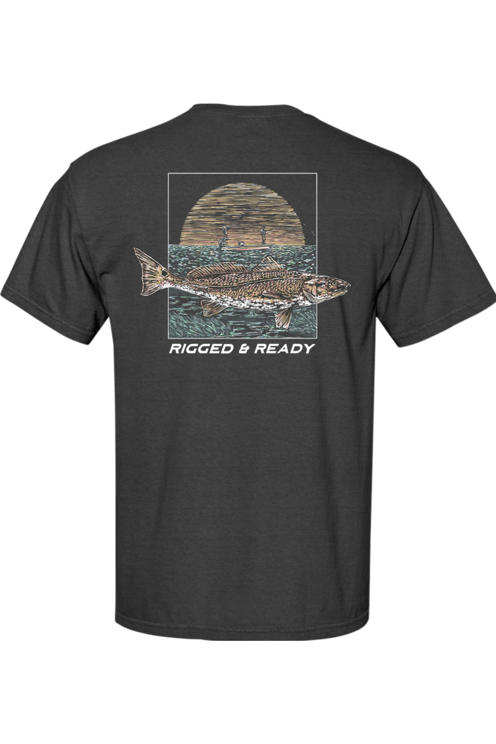 Adult RR Red Drum - Comfort Colors Short Sleeve Pocket Shirt