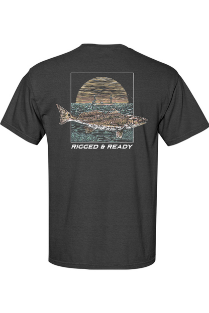 Adult RR Red Drum - Comfort Colors Short Sleeve Pocket Shirt