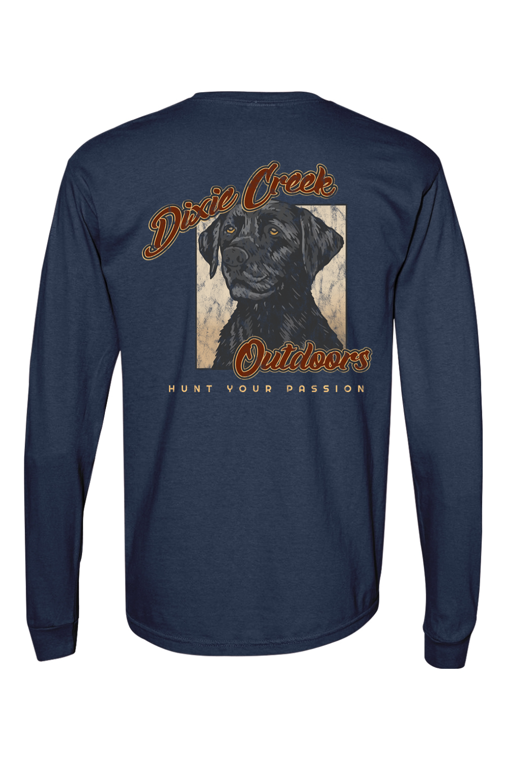 Adult Dixie Lab - Comfort Colors Long Sleeve Pocket T-Shirt