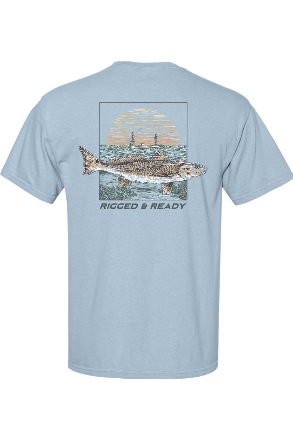 Adult RR Red Drum - Comfort Colors Short Sleeve Pocket Shirt