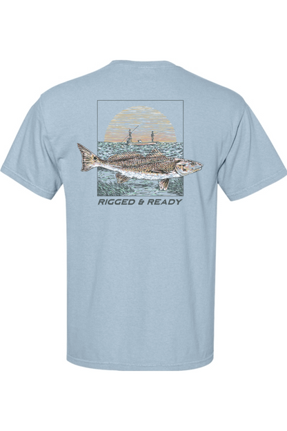 Adult RR Red Drum - Comfort Colors Short Sleeve Pocket Shirt