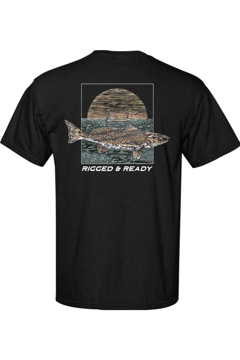 Adult RR Red Drum - Comfort Colors Short Sleeve Pocket Shirt