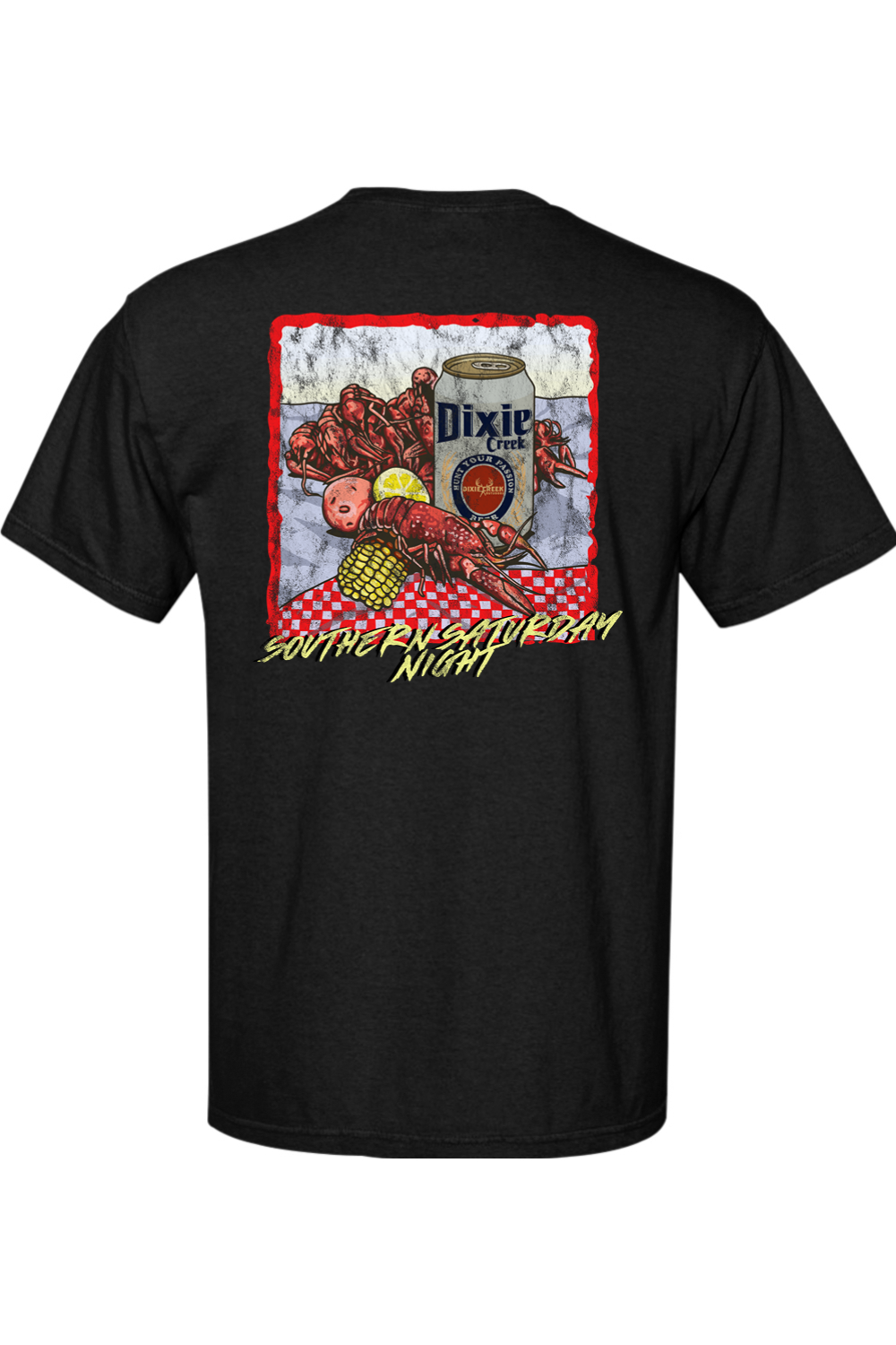 Adult Southern Saturday Nights - Comfort Colors Short Sleeve Pocket Shirt