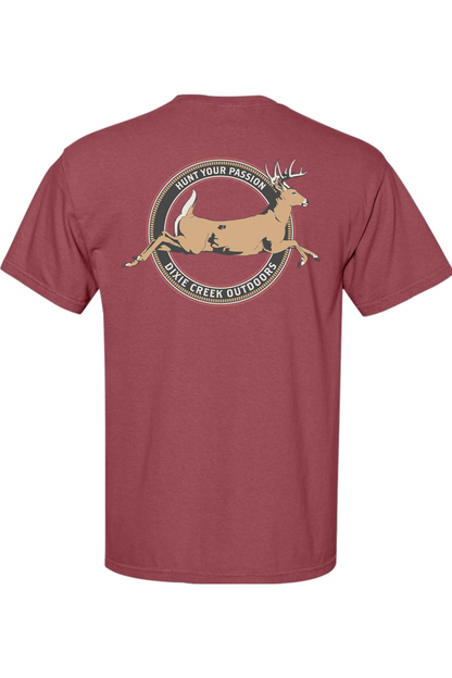 Adult Whitetail Crossing - Comfort Colors Short Sleeve Pocket Shirt