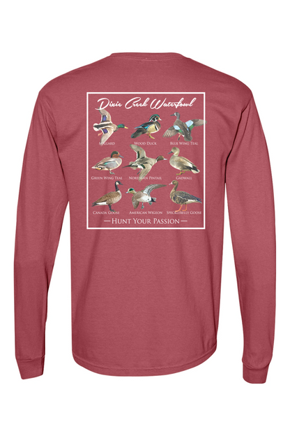 Adult Duck Chart - Comfort Colors Long Sleeve Pocket T-Shirt