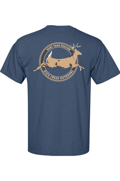 Adult Whitetail Crossing - Comfort Colors Short Sleeve Pocket Shirt