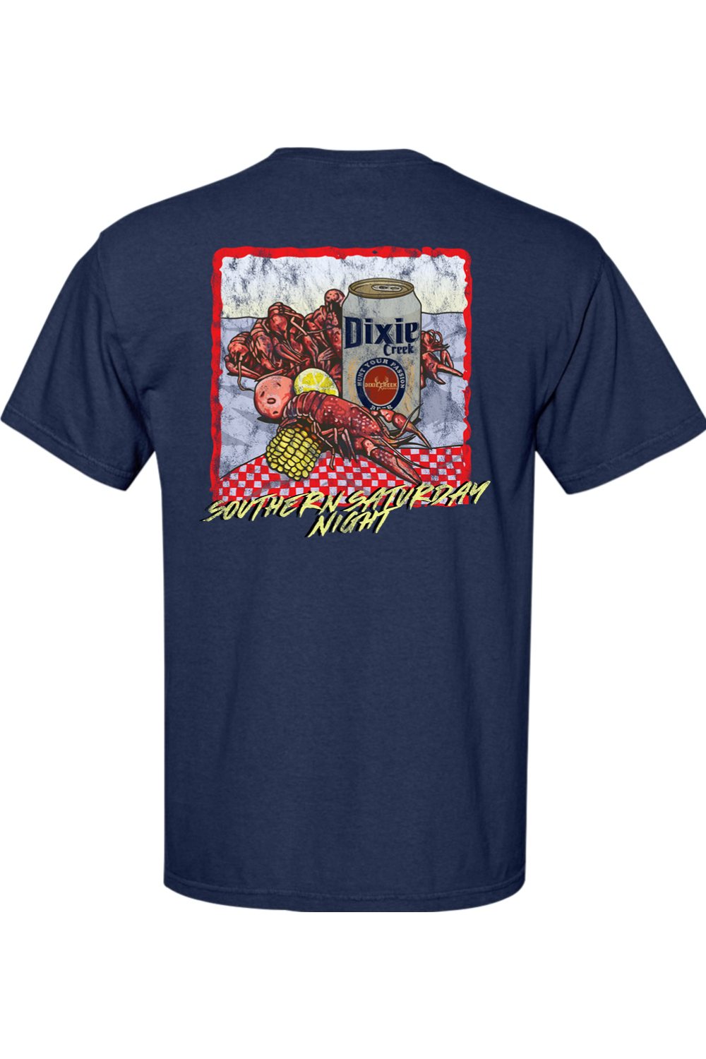 Adult Southern Saturday Nights - Comfort Colors Short Sleeve Pocket Shirt