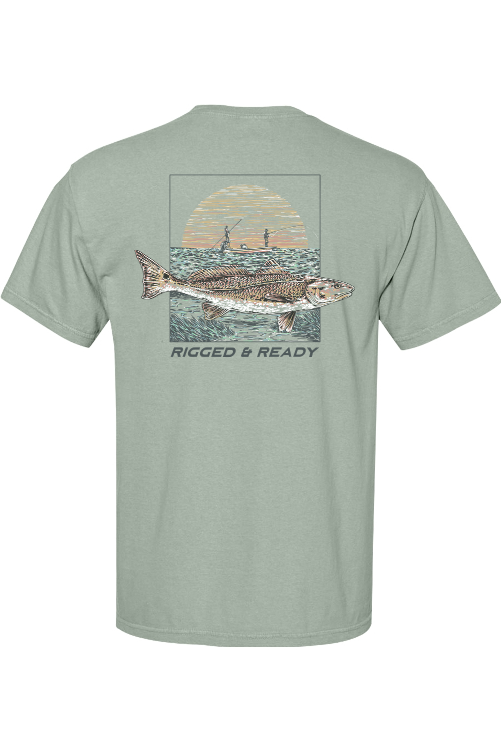 Adult RR Red Drum - Comfort Colors Short Sleeve Pocket Shirt