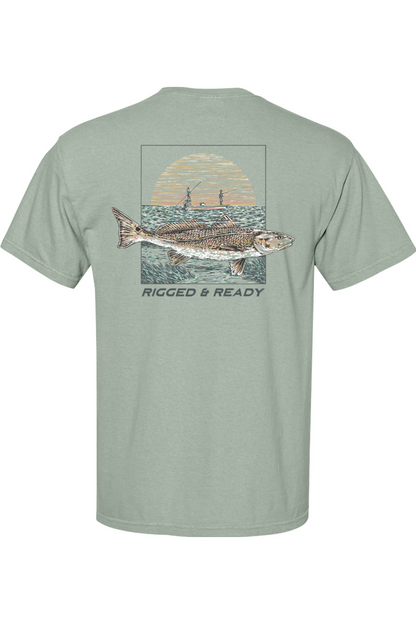 Adult RR Red Drum - Comfort Colors Short Sleeve Pocket Shirt