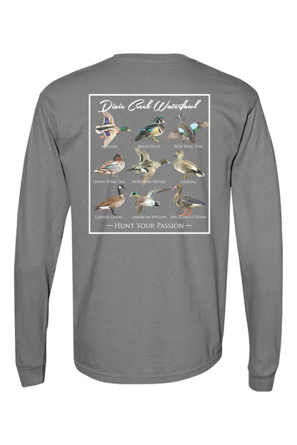 Adult Duck Chart - Comfort Colors Long Sleeve Pocket T-Shirt