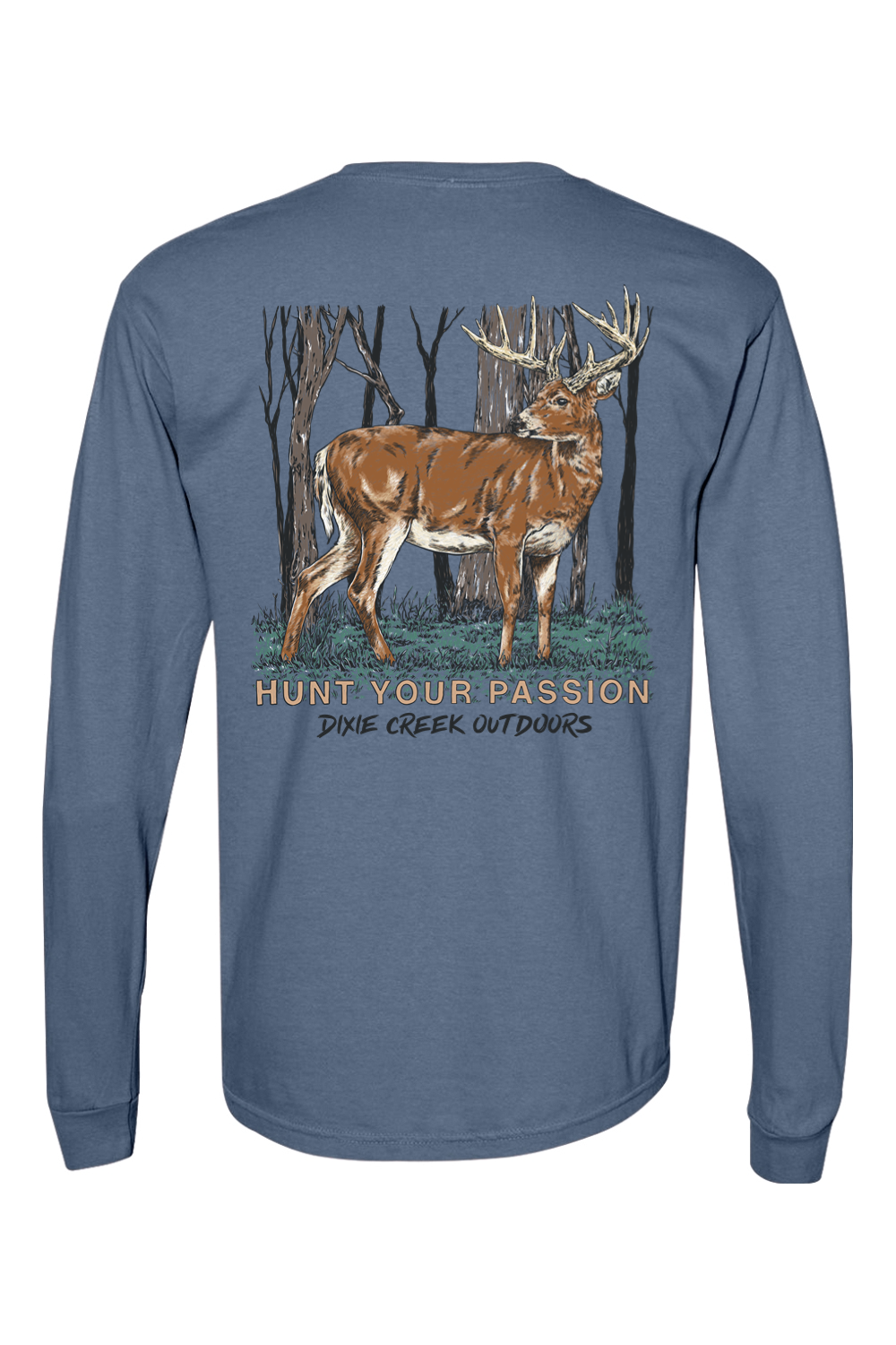 Adult Whitetail Madness - Comfort Colors Long Sleeve Pocket T-Shirt
