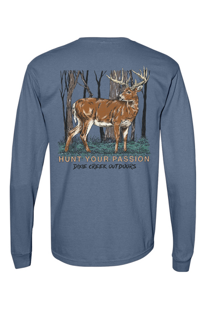 Adult Whitetail Madness - Comfort Colors Long Sleeve Pocket T-Shirt
