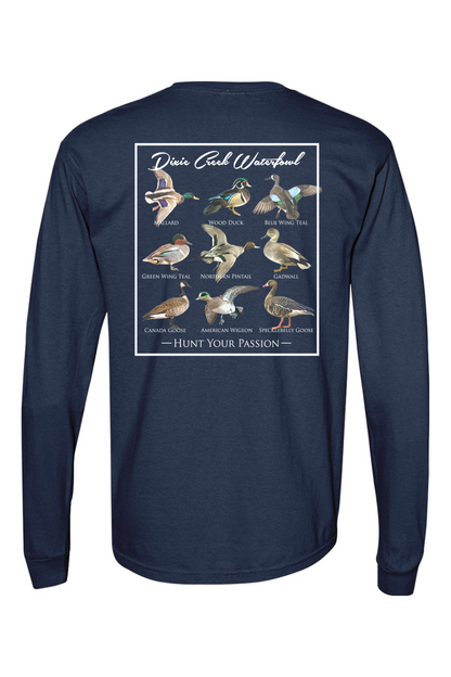 Adult Duck Chart - Comfort Colors Long Sleeve Pocket T-Shirt
