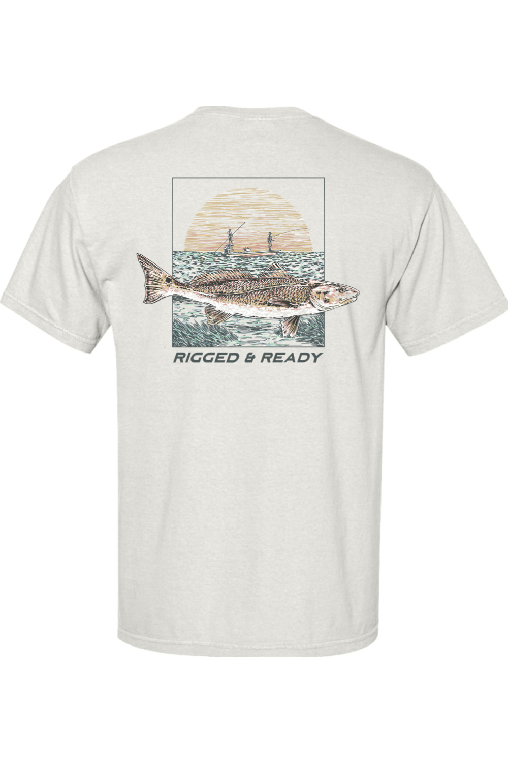 Adult RR Red Drum - Comfort Colors Short Sleeve Pocket Shirt