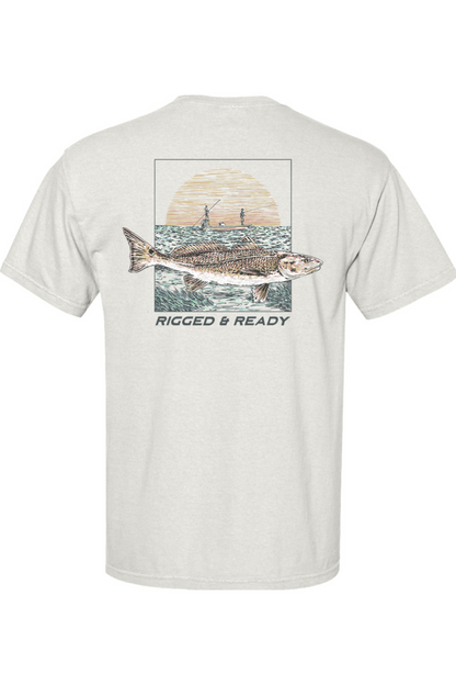 Adult RR Red Drum - Comfort Colors Short Sleeve Pocket Shirt