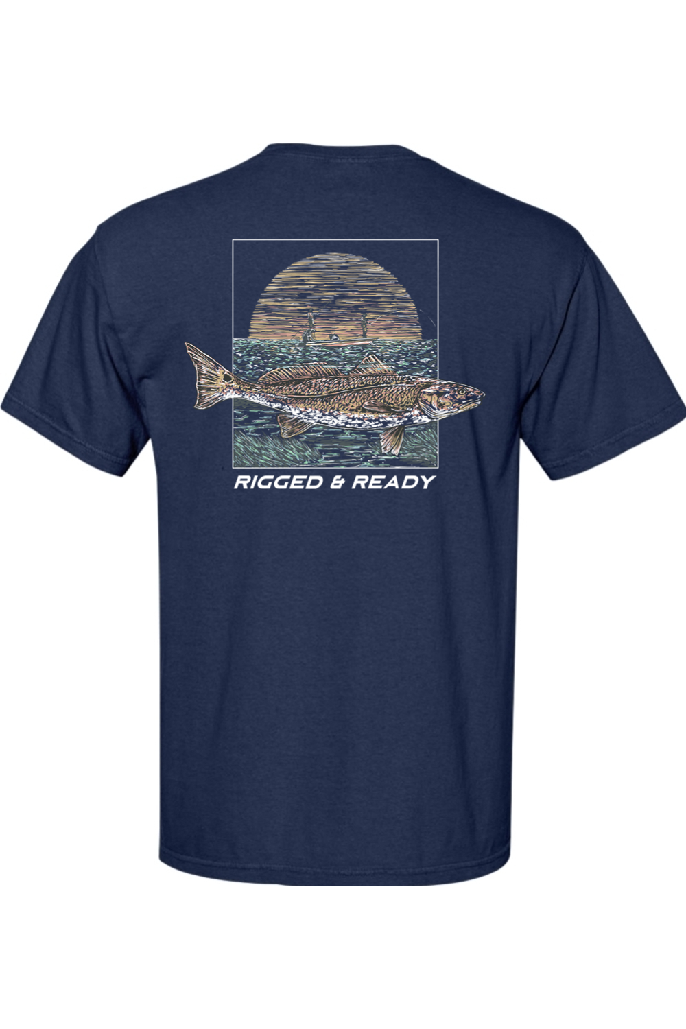 Adult RR Red Drum - Comfort Colors Short Sleeve Pocket Shirt