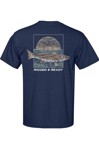 Adult RR Red Drum - Comfort Colors Short Sleeve Pocket Shirt