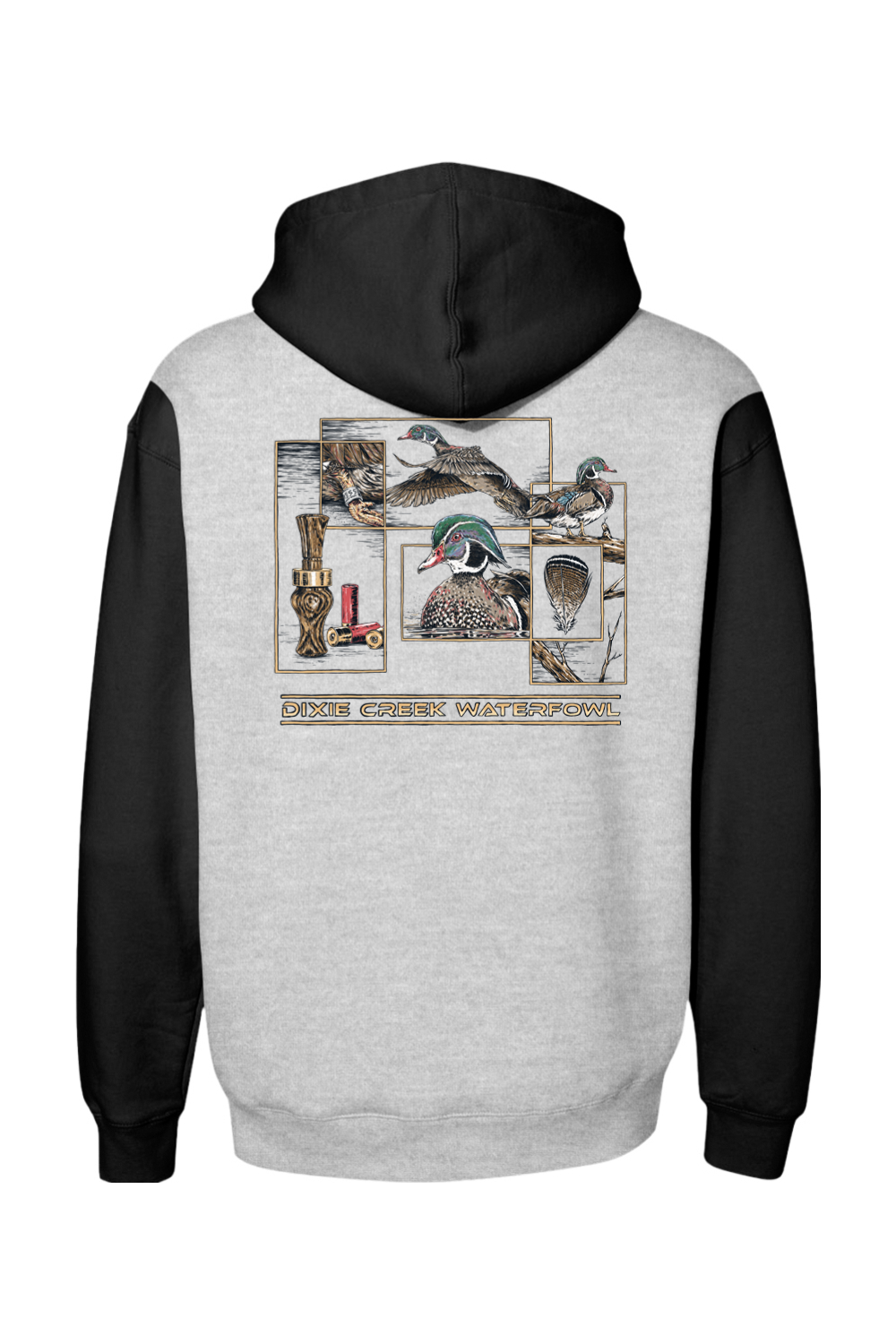 Adult Wood Duck Collage - Heavyweight Hooded Sweatshirt