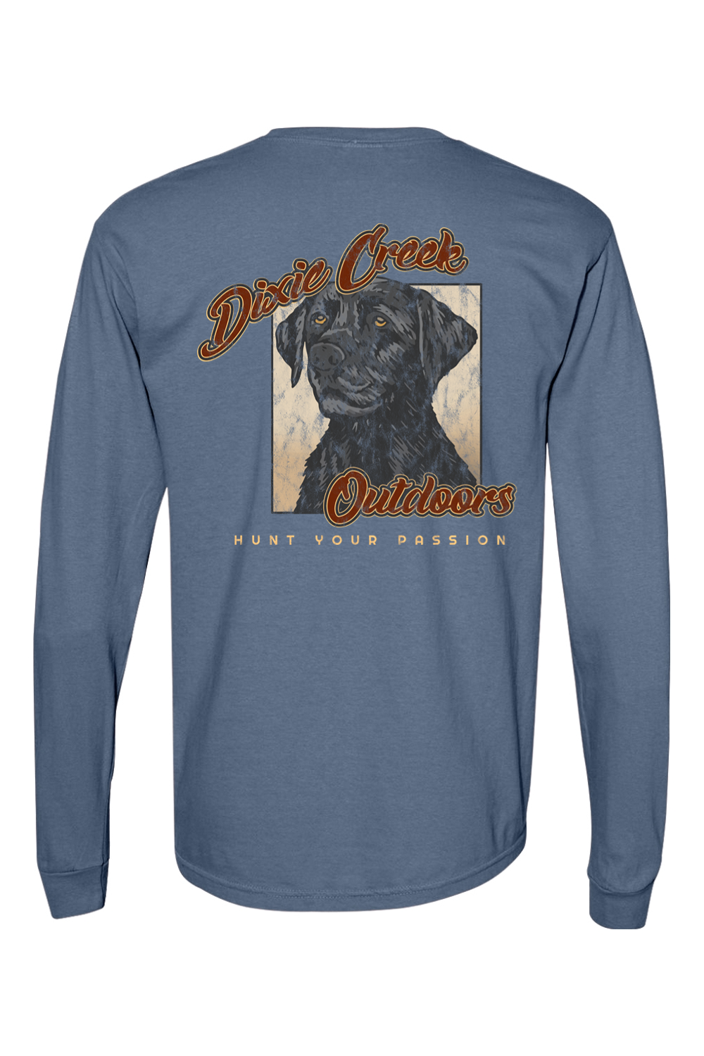 Adult Dixie Lab - Comfort Colors Long Sleeve Pocket T-Shirt
