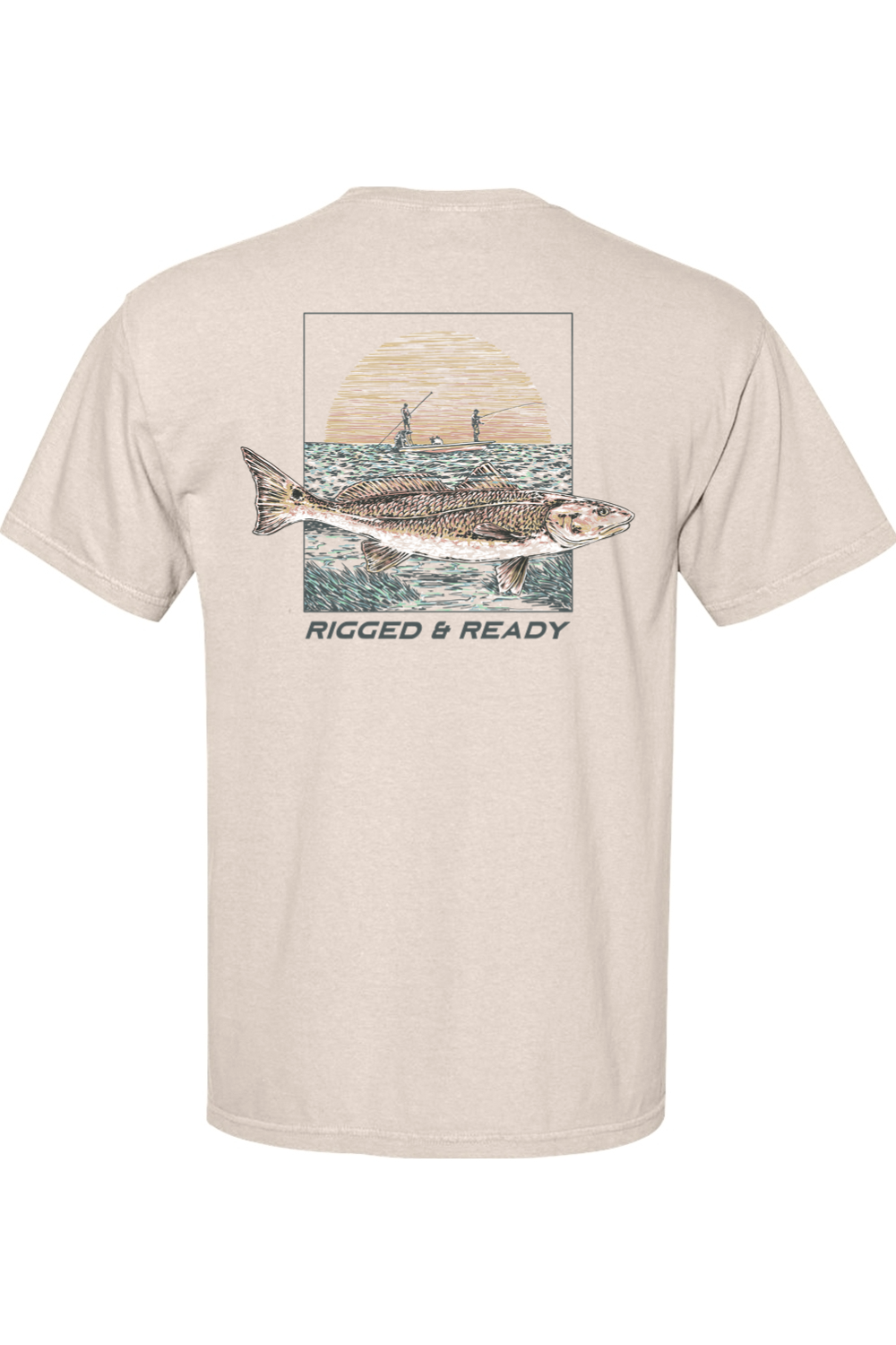 Adult RR Red Drum - Comfort Colors Short Sleeve Pocket Shirt
