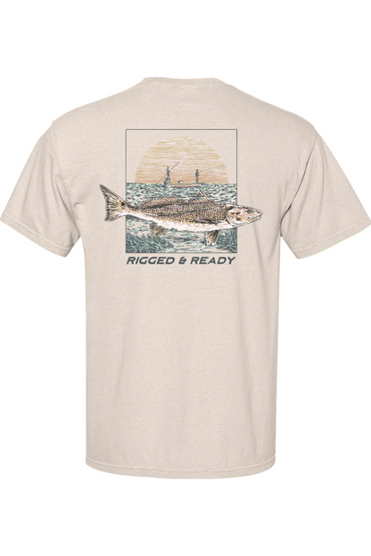 Adult RR Red Drum - Comfort Colors Short Sleeve Pocket Shirt
