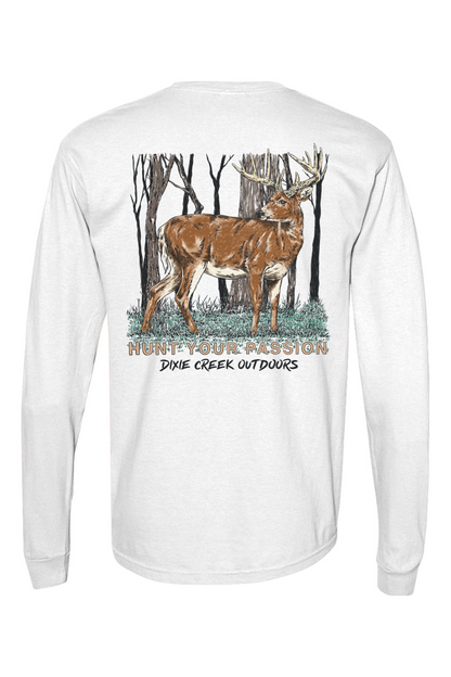 Adult Whitetail Madness - Comfort Colors Long Sleeve Pocket T-Shirt