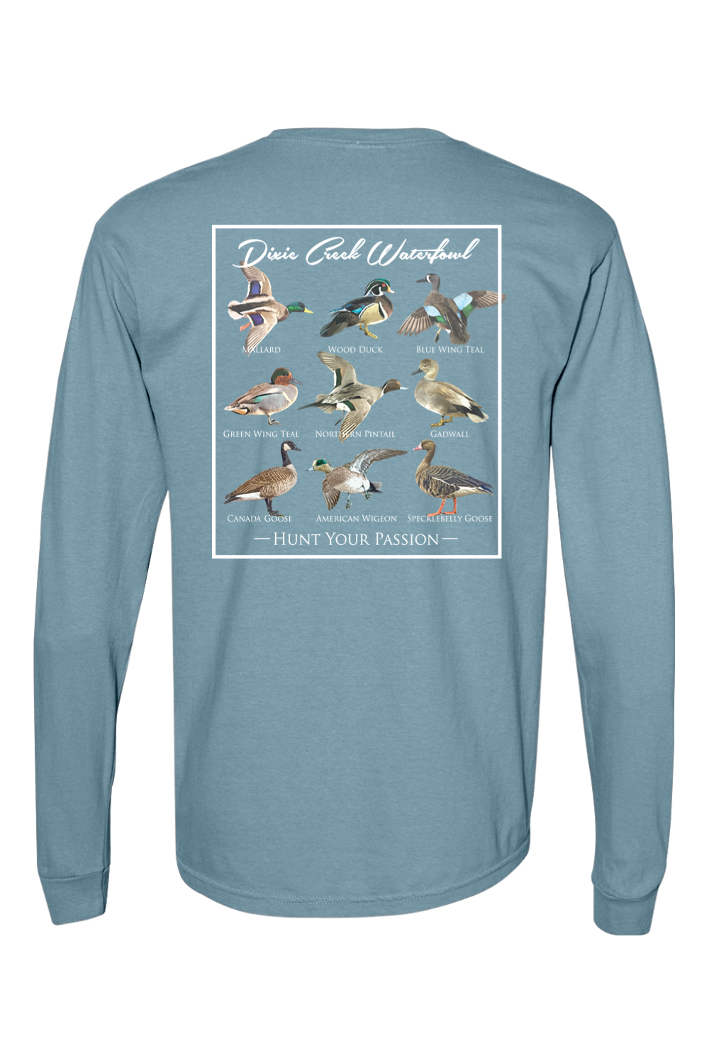 Adult Duck Chart - Comfort Colors Long Sleeve Pocket T-Shirt