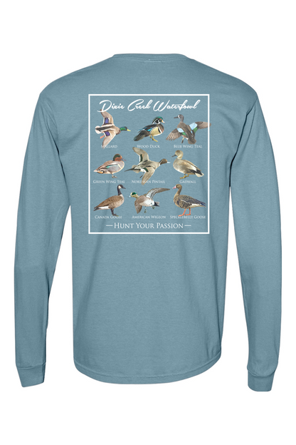 Adult Duck Chart - Comfort Colors Long Sleeve Pocket T-Shirt