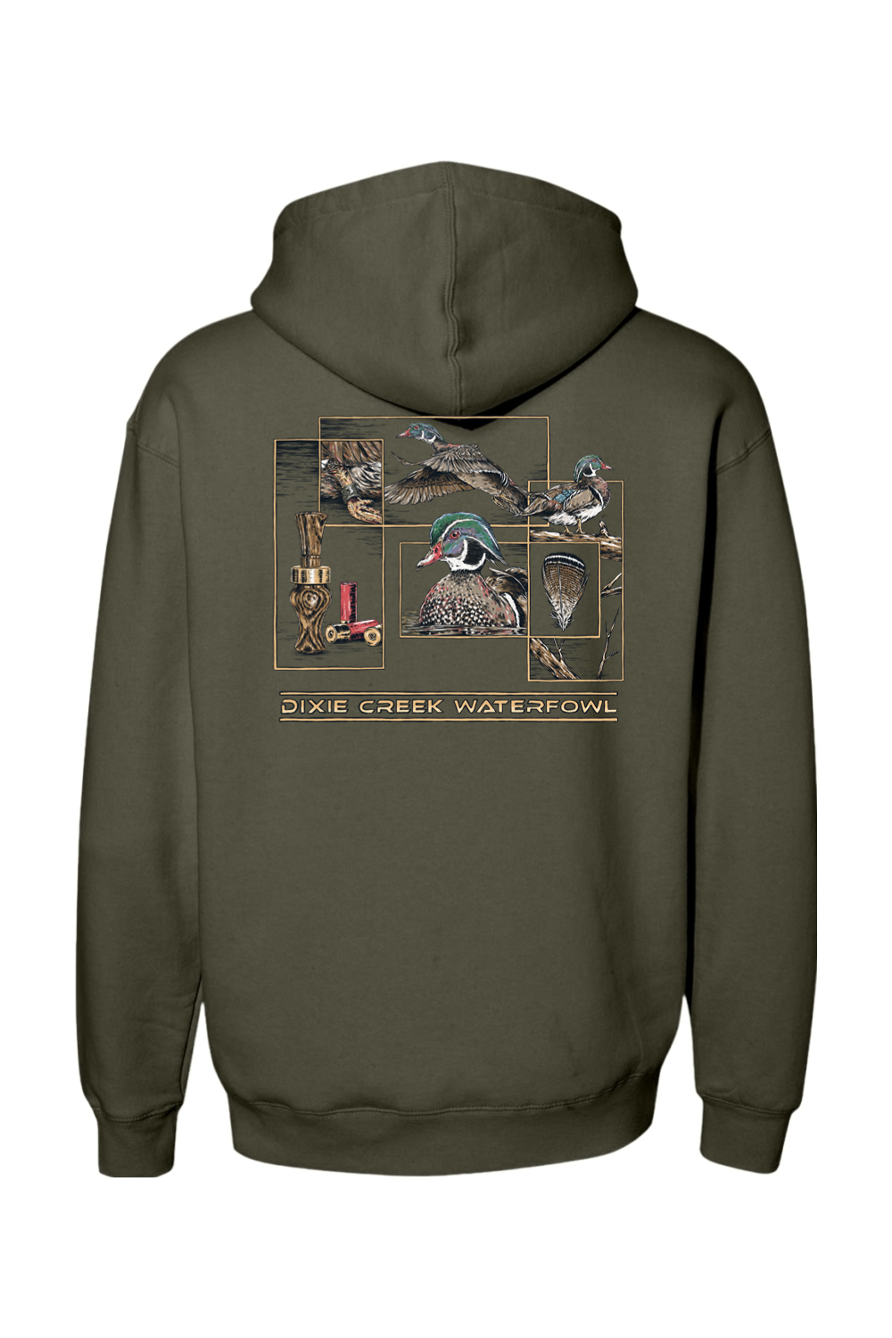 Adult Wood Duck Collage - Heavyweight Hooded Sweatshirt