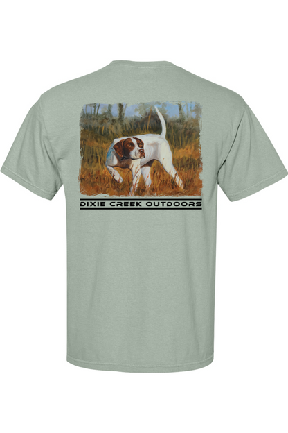 Adult Dixie Creek Pointer - Comfort Colors Short Sleeve Pocket Shirt