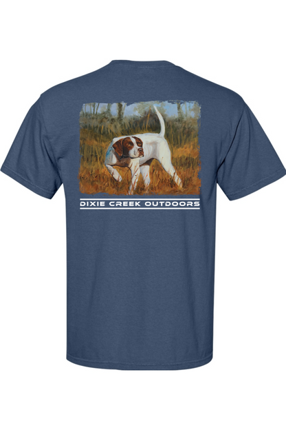 Adult Dixie Creek Pointer - Comfort Colors Short Sleeve Pocket Shirt