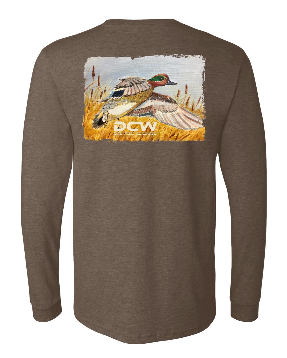 Green Wing Express - Heather Brown Long Sleeve