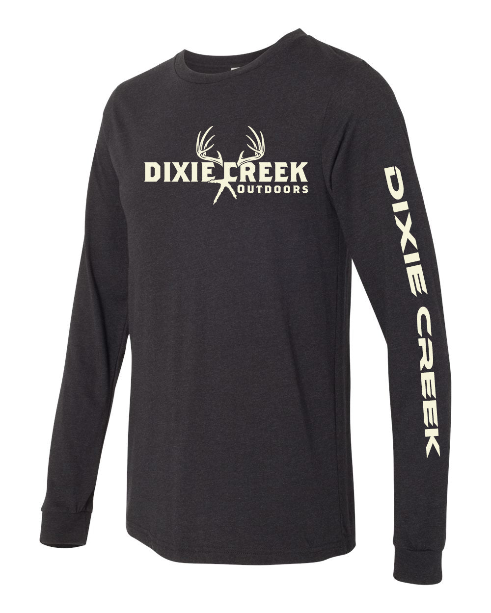 Dixie Creek Outdoors With Sleeve Print - Cream Logo